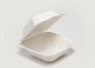 Clam Tray Bagasse 14x14cm