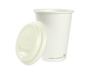 Hot Cup PLA Lined 12oz 400ml White, Carton 1000 - Vegware