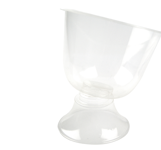 175ml 6oz PLA clear wine 2 piece goblet Vegware