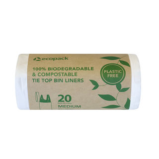 27L Kitchen Tidy Liner Compostable, Roll - Ecopack