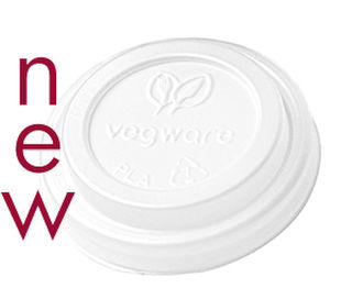 Hot Cup Lid 62mm CPLA (Fits 4oz Cup) - Vegware - Pack 50