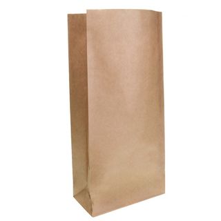 Brown Block Bottom Paper Bag No 4 Heavy Duty 185W x 445H (100mm gusset) - UniPak