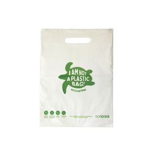 Punched Handle Bag Compostable Small 26x34cm, Carton - Ecobags