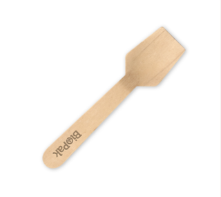 10cm Ice Cream Spoon, FSC 100%, Wood - BioPak