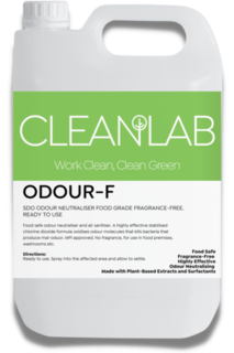 ODOUR-F SDO Odour Neutraliser Food Grade Fragrance Free. Ready To Use 5L - CleanLab