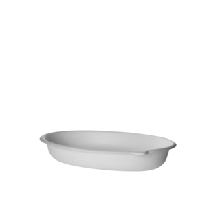 Sugarcane Oval Tray 32oz (940ml), White - Detpak