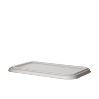 Sugarcane Lid, Flat, Fits 24/32oz Sugarcane Rectangles - Detpak