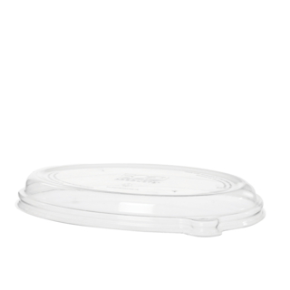 RPET Lid, Fits 24 /48oz Sugarcane Ovals - Detpak