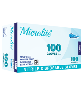 Nitrile Blue Powderfree X-LARGE - Microlite 100