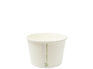 16oz/560ml Soup/IceCream  Container PLA - Vegware