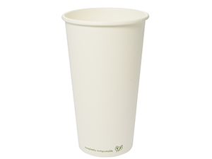 Hot Cup PLA Lined 20oz 600ml white, Pack 50 - Vegware