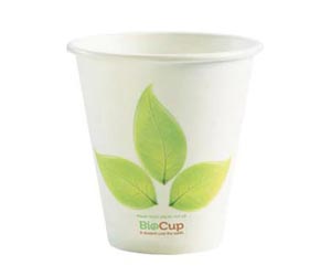 8oz Coffee Cups Leaf (90mm) Single Wall - BioPak