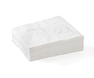Lunch Napkin 1 Ply (1/4 Fold) White - BioNapkin