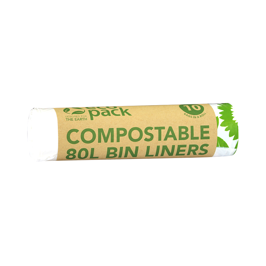 80L Compostable Bin Liners, Carton Ecobags Shopping cart cafe supplies
