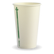 12oz Coffee Cups White Green Line (80mm) Single Wall - BioPak