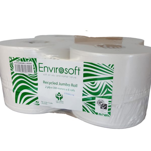 Jumbo Roll Toilet Tissue 300m -  EnviroSaver