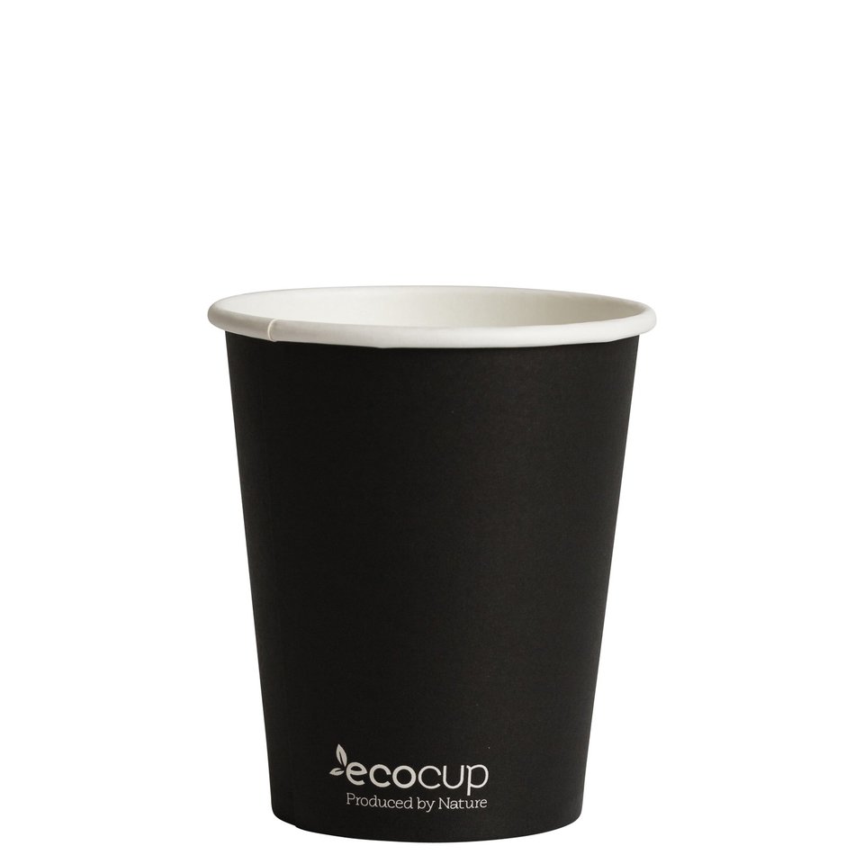 285mL Single Wall EcoCup (80mm) FSC® MIX BLACK - Ecoware