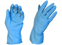 Rubber Gloves Silverline Blue LARGE - Pomona