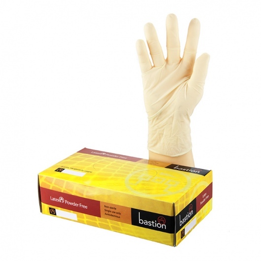 Bastion Latex Powderfree Gloves MEDIUM - UniPak