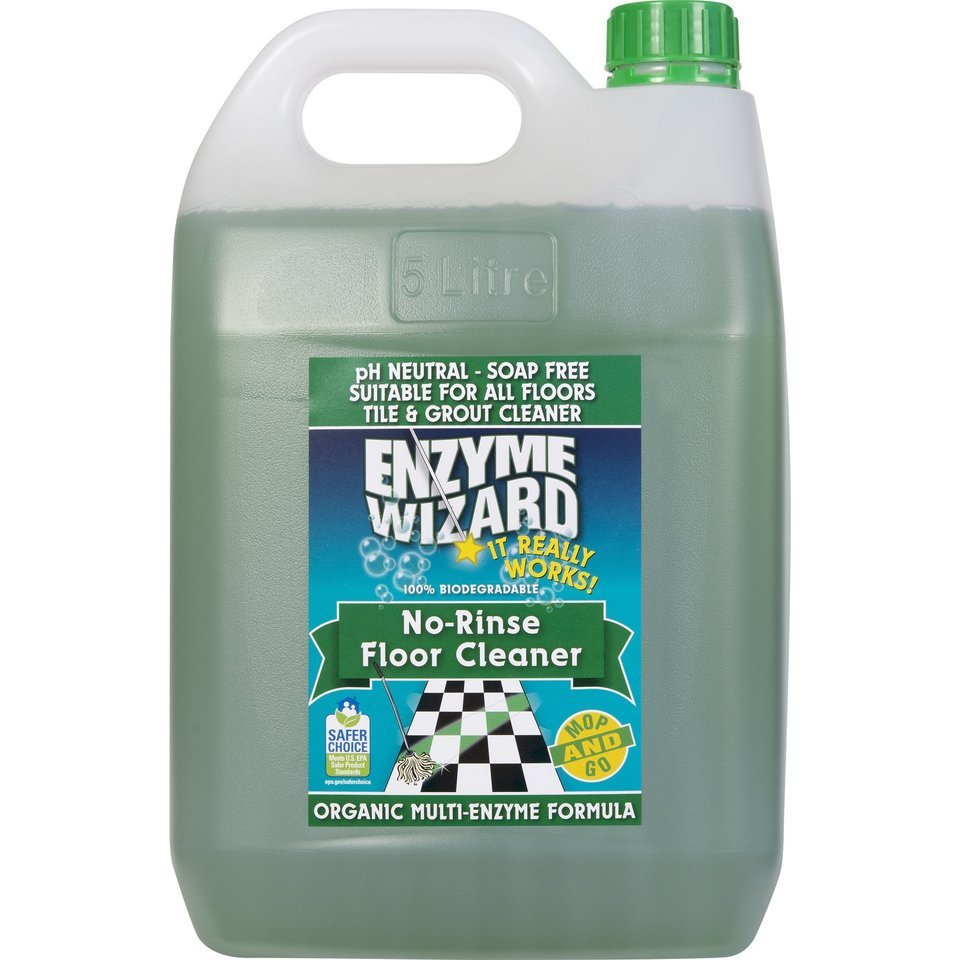 No Rinse Floor Cleaner Concentrate 5Litres, Each - Enzyme Wizard ...