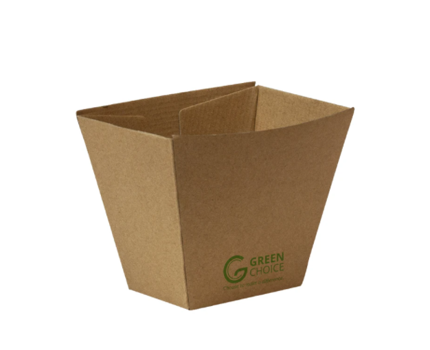 Chip Box Corrugated Green Choice Shopping cart cafe supplies