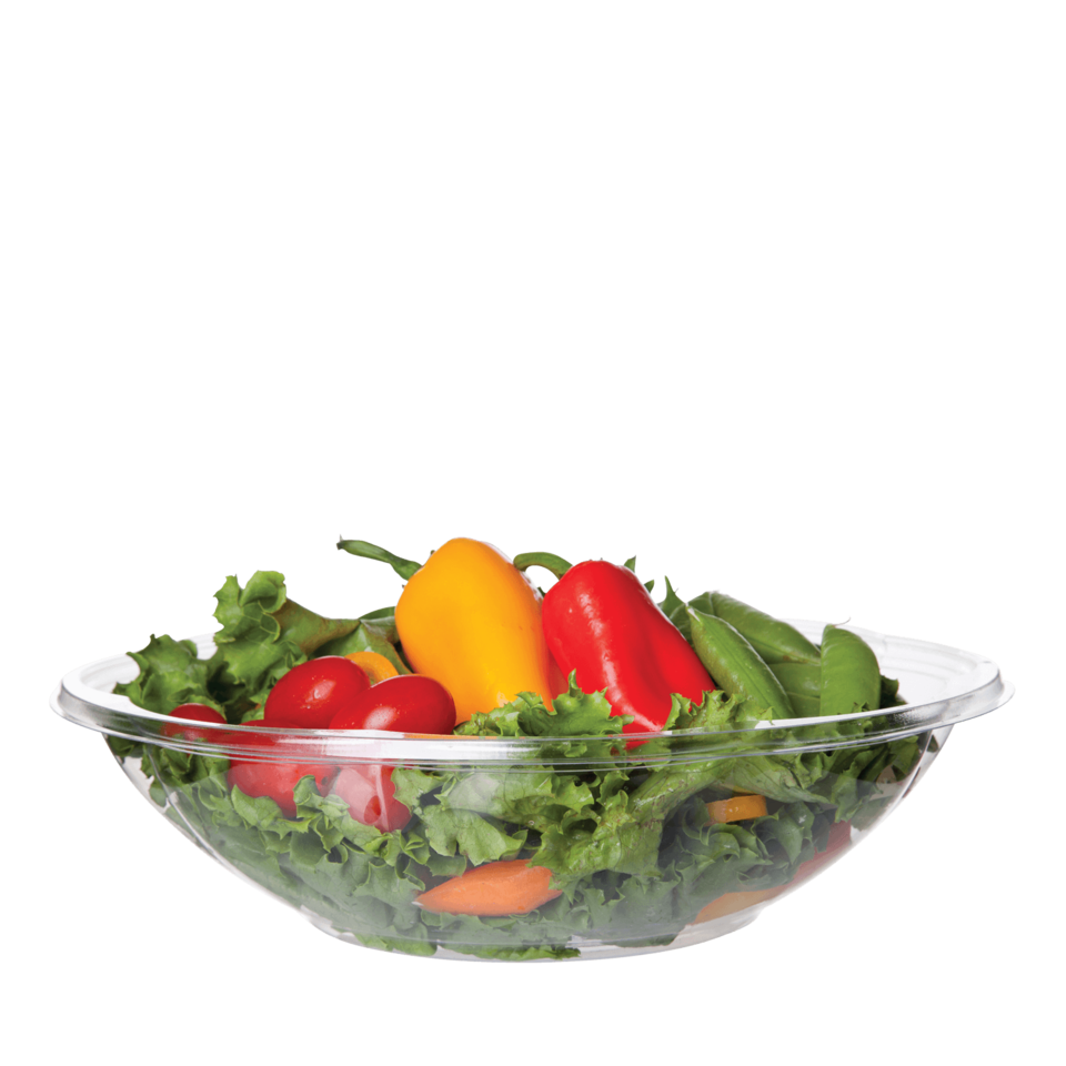 PLA Squat Salad Bowl Base 48oz (1420ml) - Detpak