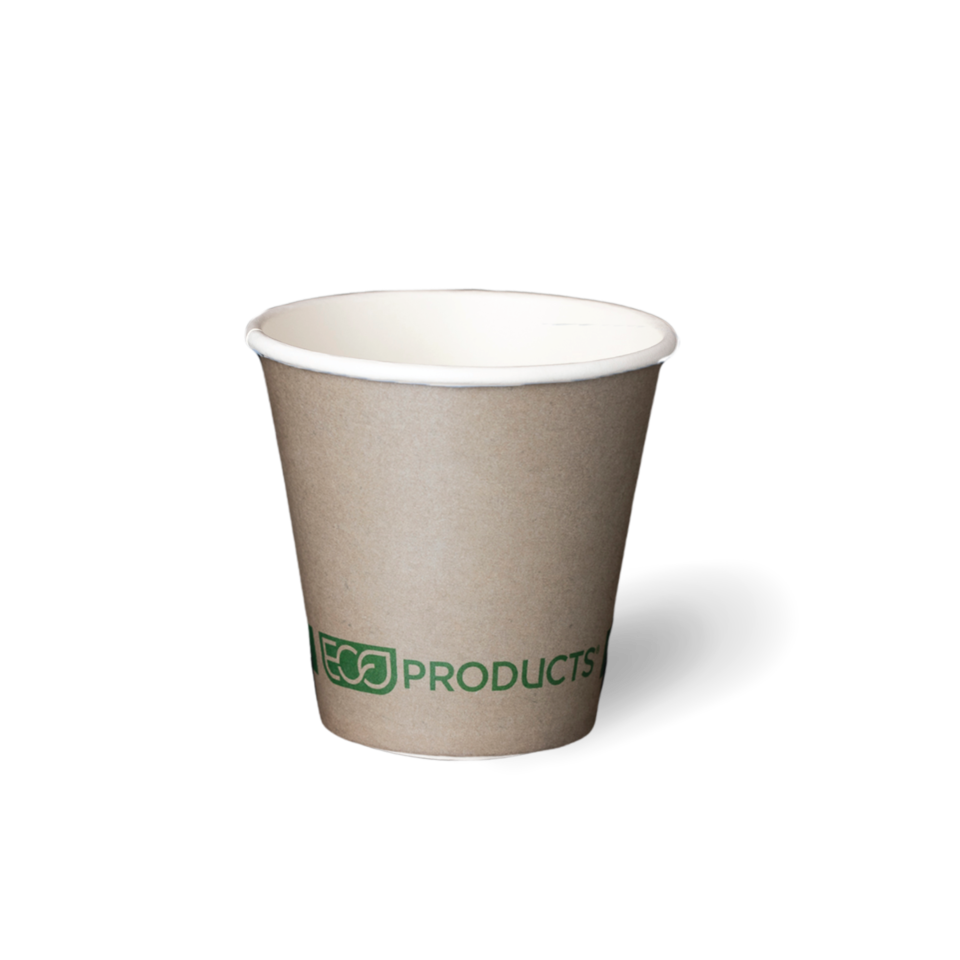 8OZ Squat Single Wall 'Greenstripe' PLA Hot Cup - Detpak