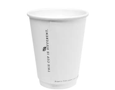12oz Double Wall White Plastic Free Cups