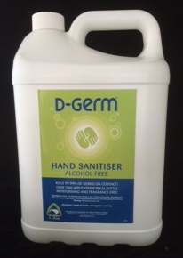 Hand Sanitiser Alcohol Free - 5ltr refill bottle - D-Germ