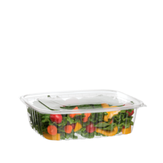 PLA Rectangular Deli Container Plus Lid 48oz (1420ml)  - Detpak